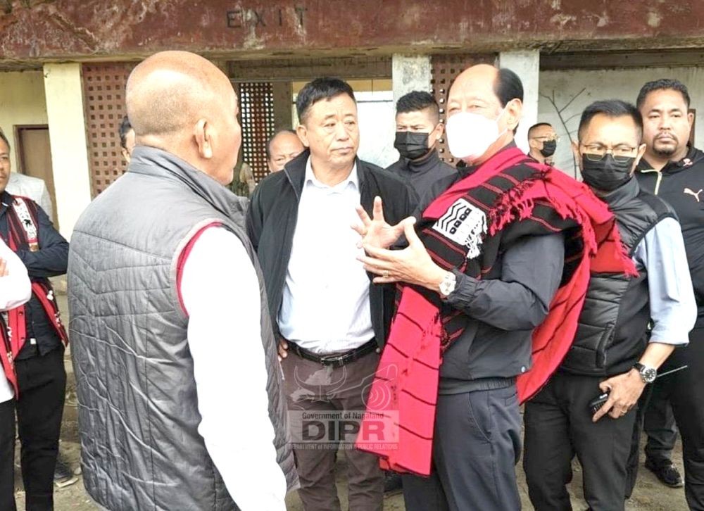 Nagaland Chief Minister, Dr Neiphiu Rio interacts with citizens of Tuli sub-division, Mokokchung during an official visit on March 12. (DIPR Photo)